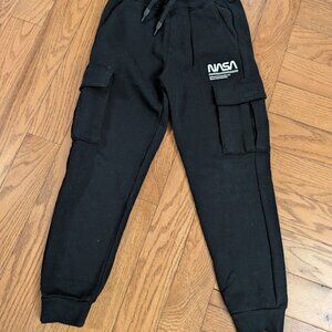 H&M Boys Black Cargo Type Joggers Age 9-10 years